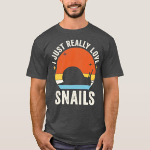 Ich liebe einfach Schnecken 80er Retro Vintage Son T-Shirt