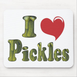 Ich liebe eingelegte Gurken Mousepad