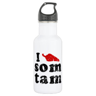 Ich Liebe einige Tam Thai Isai Essen Edelstahlflasche