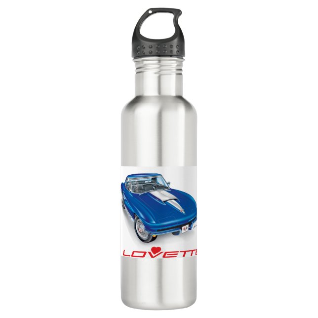 ICH LIEBE EINZIGARTIGE AUTODESIGN EDELSTAHLFLASCHE (Vorderseite)