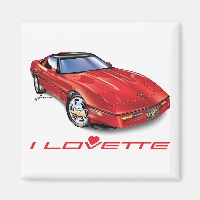 ICH LIEBE EINZIGARTIGE AUTODESIGN MAGNET (Vorne)