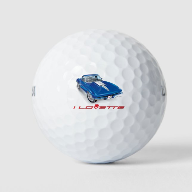 ICH LIEBE EINZIGARTIGE KFZ-DESIGN-GOLFBALLS GOLFBALL (Vorderseite)