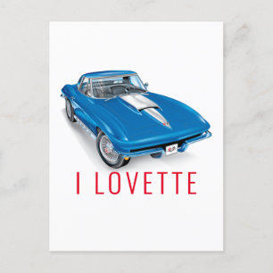 Ich liebe einzigartiges Automdesign Postkarte