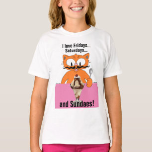Ich liebe Eisbecher (Sonntage) Eiscreme Süßer Somm T-Shirt