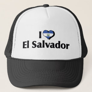 Ich liebe El Salvador Flagge Truckerkappe