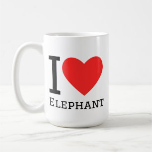 Ich liebe Elefant Kaffeetasse