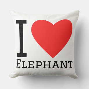 Ich liebe Elefant Kissen
