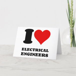 ICH LIEBE ELEKTROINGENIEURE FEIERTAGSKARTE