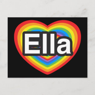 Ich liebe Ella. Ich liebe dich Ella. Herz Postkarte