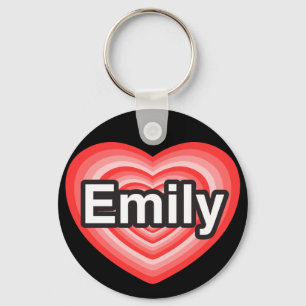 Ich liebe Emily. Ich liebe dich Emily. Herz Schlüsselanhänger