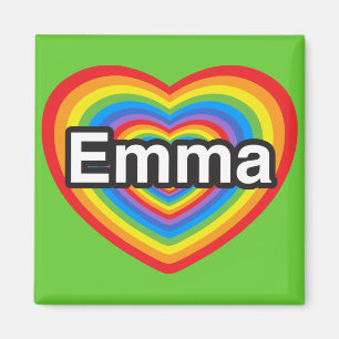 Ich liebe Emma. Ich liebe dich Emma. Herz Magnet