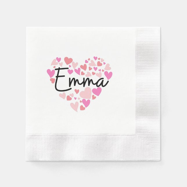 Ich liebe Emma Serviette (Vorderseite)