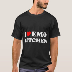Ich liebe Emo Es lustiges Zitat rotes Herz Emo Mäd T-Shirt