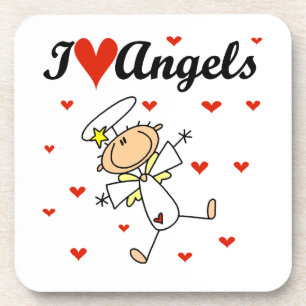 Ich liebe Engel T-Shirts und Geschenke Untersetzer