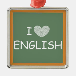 Ich Liebe Englisch Ornament Aus Metall
