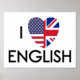Ich Liebe Englisch Poster. Poster