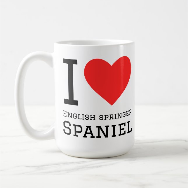 Ich liebe English Springer Spaniel  Kaffeetasse (Links)