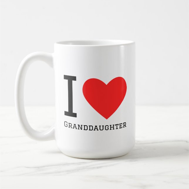 Ich liebe Enkelin Kaffeetasse (Links)