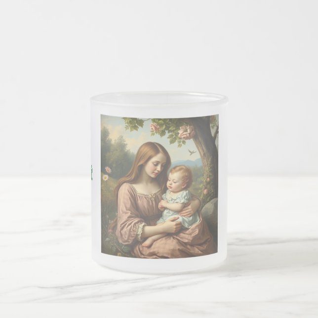 Ich Liebe es Beste Mama je Personalisiert gedruckt Mattglastasse (Mittel)