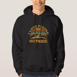 Ich liebe es, draußen zu pinkeln, lustiges Campen Hoodie