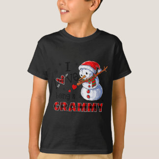 Ich liebe es, ein Grammy-Schneemann Dab Weihnachte T-Shirt