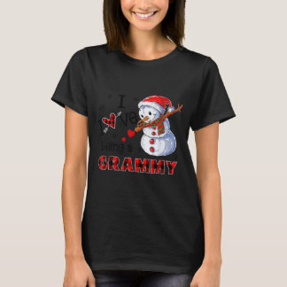 Ich liebe es, ein Grammy-Schneemann Dab Weihnachte T-Shirt