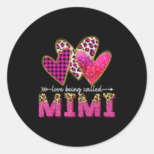 Ich liebe es, Mimi Oma Valentinsmutter genannt zu Runder Aufkleber