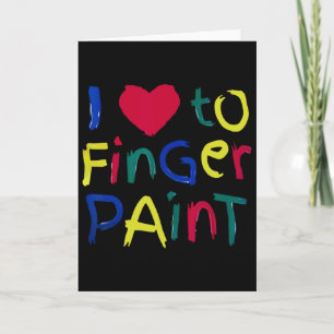 Ich liebe es, mit Fingern zu malen, ich male süße Karte
