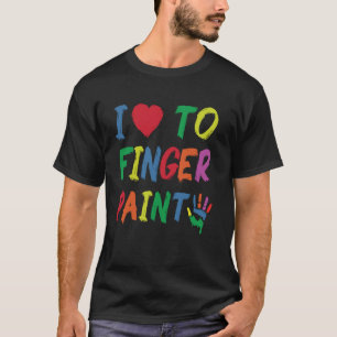 Ich liebe es mit Fingern zu malen, ich male süße V T-Shirt