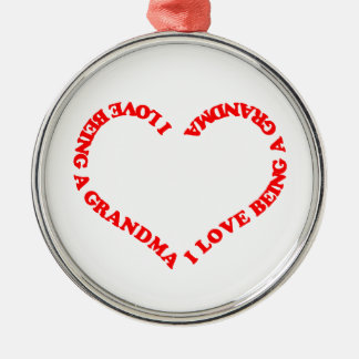 Ich liebe es, Oma zu sein, rotes Herz-Design für O Ornament Aus Metall