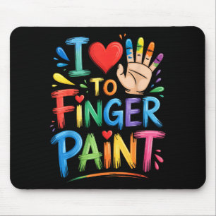 Ich liebe es, Paare mit Fingern zu malen Kunstlehr Mousepad