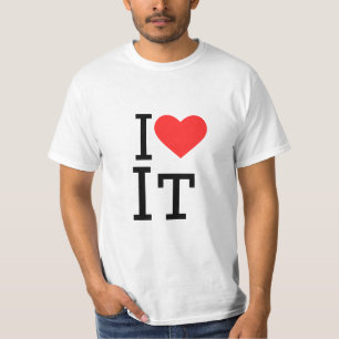 Ich Liebe es quadratisch Aufkleber T-Shirt
