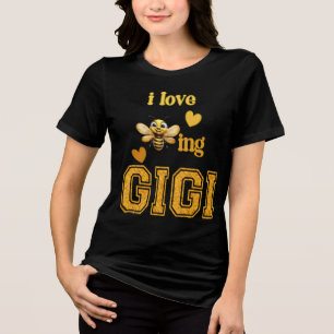 Ich liebe es, süße Hummel Honigwabe Gigi zu sein Tri-Blend Shirt