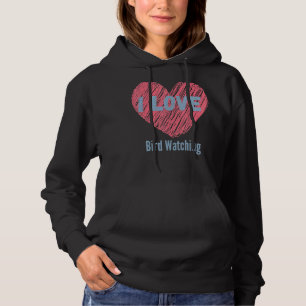 Ich liebe es Vögel zu sehen Herzbild, Hobby oder H Hoodie