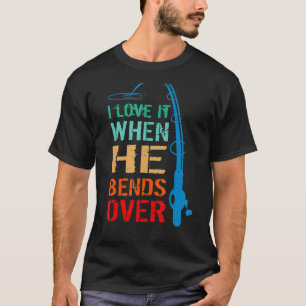 Ich Liebe es, wenn er über den Fischfang rennt Vin T-Shirt