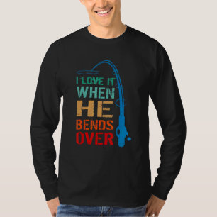 Ich Liebe es, wenn er über den Fischfang rennt Vin T-Shirt