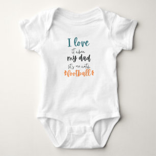 Ich Liebe es, wenn mein Vater mir Fußball Niedlich Baby Strampler