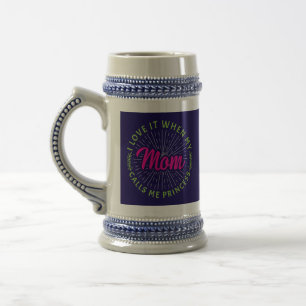 Ich Liebe es, wenn meine Mama mich Prinzessin-9510 Bierglas