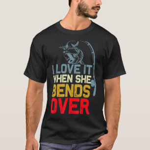 Ich Liebe es, wenn sie über Sprichwort fischen Män T-Shirt