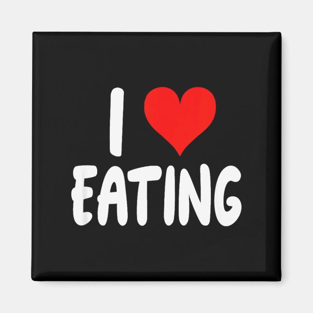 Ich liebe Essen - Herz -  Magnet (Vorne)
