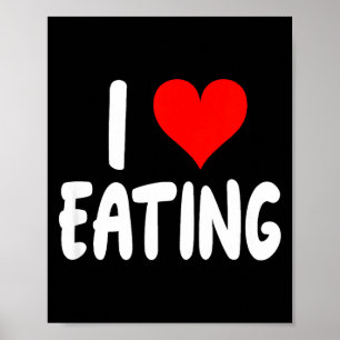 Ich liebe Essen - Herz - Poster