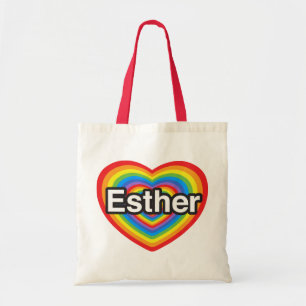 Ich Liebe Esther. Ich Liebe, du Esther. Herz Tragetasche