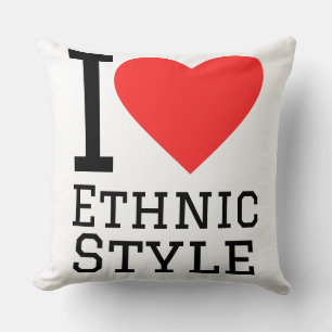 Ich liebe ethnischen Stil Kissen