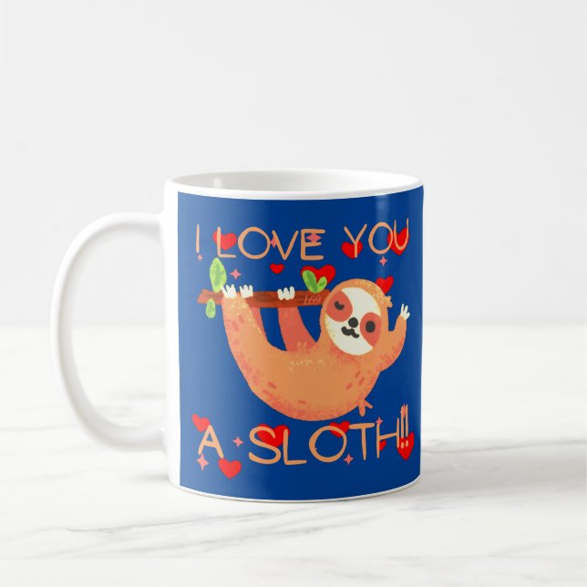 ICH LIEBE EUCH EIN LANGSAMER, lustiger Valentinsta Kaffeetasse (Links)