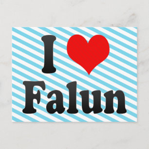 Ich Liebe Falun, Schweden. Jag Alskar Falun, Schwe Postkarte