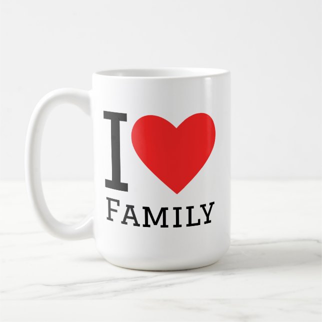 Ich liebe Familie Kaffeetasse (Links)