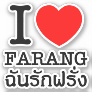 Ich liebe Farang Aufkleber