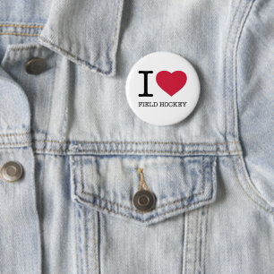 Ich liebe Feldhockey Button