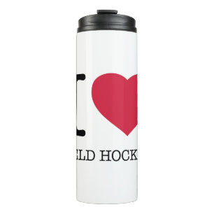Ich liebe Feldhockey Thermosbecher