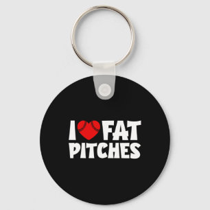 Ich liebe fetten Pitches Herz Bysebyll Design Ich Schlüsselanhänger